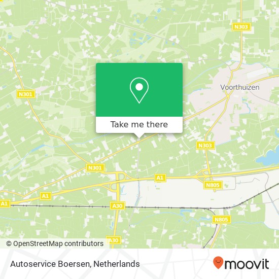 Autoservice Boersen map