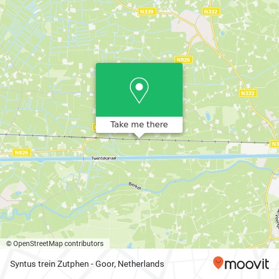 Syntus trein Zutphen - Goor map