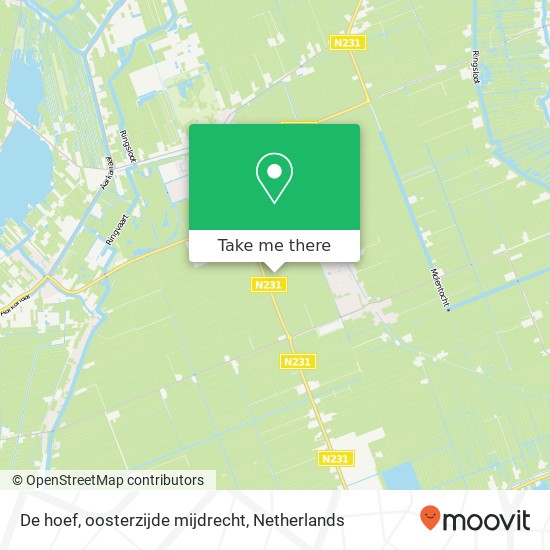 De hoef, oosterzijde  mijdrecht map