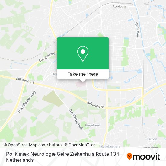 Polikliniek Neurologie Gelre Ziekenhuis Route 134 map