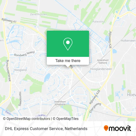 DHL Express Customer Service map