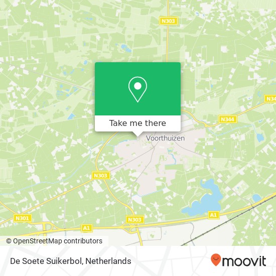 De Soete Suikerbol map