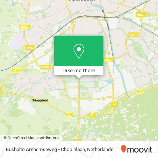 Bushalte Arnhemseweg - Chopinlaan Karte