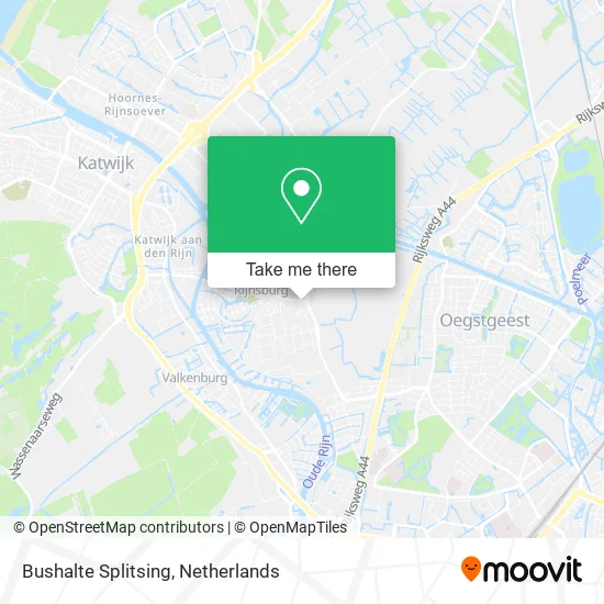 Bushalte Splitsing map