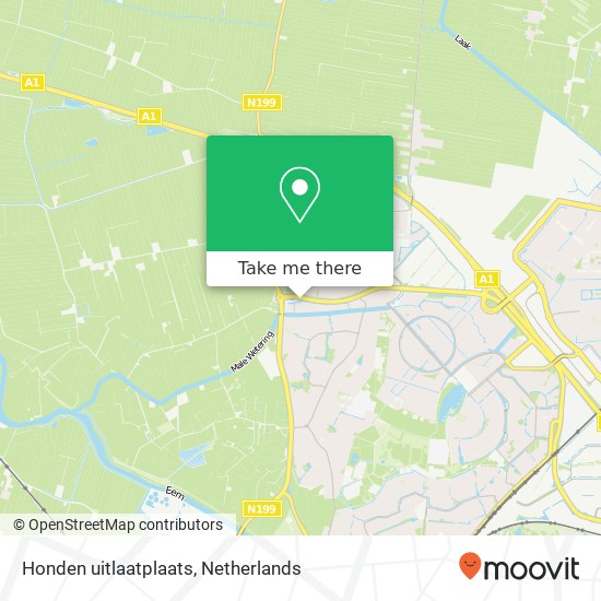 Honden uitlaatplaats map