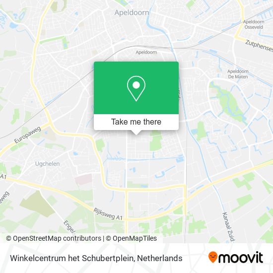 Winkelcentrum het Schubertplein map