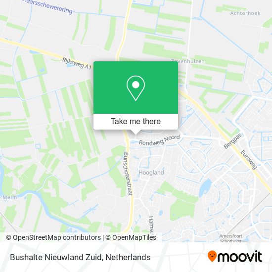 Bushalte Nieuwland Zuid map