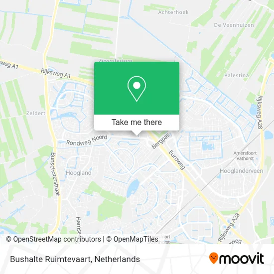 Bushalte Ruimtevaart map