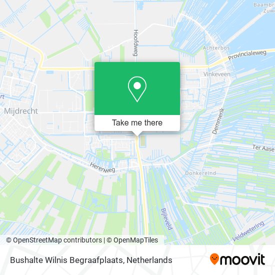 Bushalte Wilnis Begraafplaats map