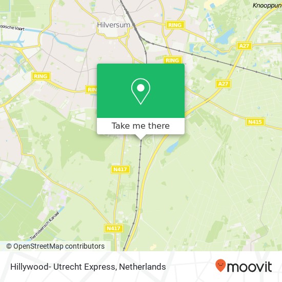 Hillywood- Utrecht Express map