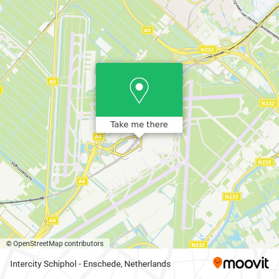 Intercity Schiphol - Enschede map