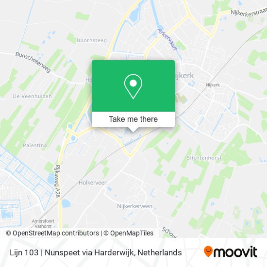 Lijn 103 | Nunspeet via Harderwijk Karte