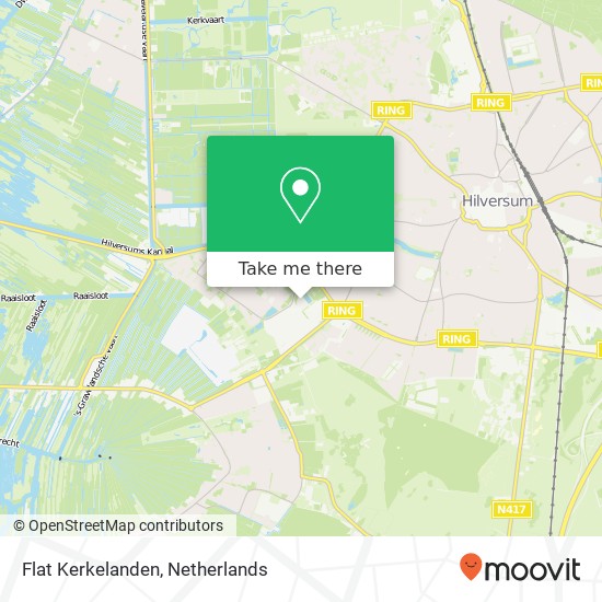Flat Kerkelanden map