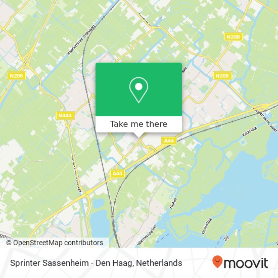 Sprinter Sassenheim - Den Haag map