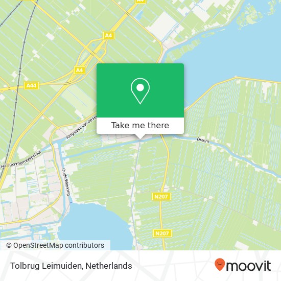 Tolbrug Leimuiden map