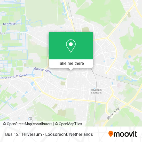 Bus 121 Hilversum - Loosdrecht map