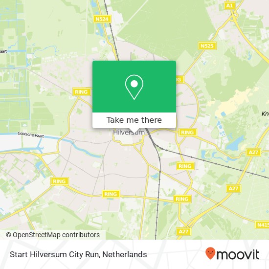 Start Hilversum City Run map