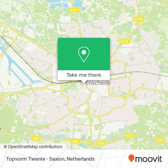 Topvorm Twente - Saxion map