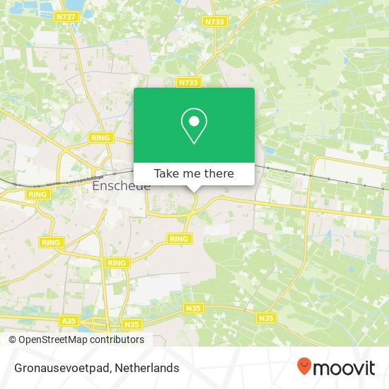 Gronausevoetpad map