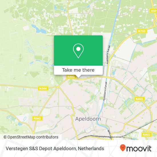 Verstegen S&S Depot Apeldoorn map