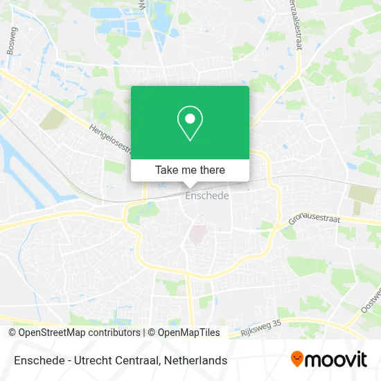 Enschede - Utrecht Centraal map