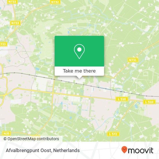 Afvalbrengpunt Oost map