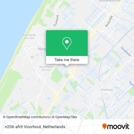 n206 afrit Voorhout map