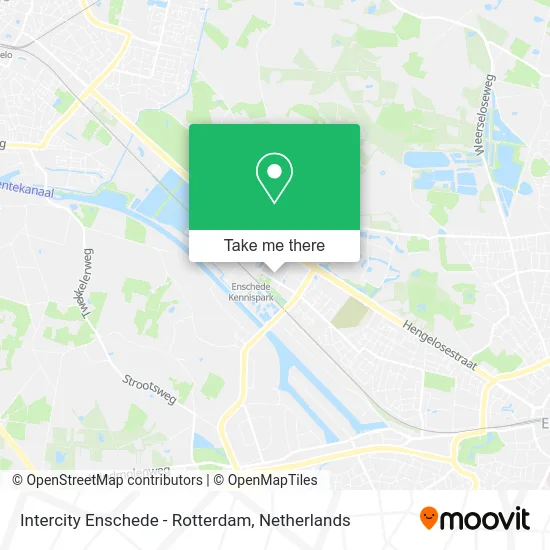 Intercity Enschede - Rotterdam map