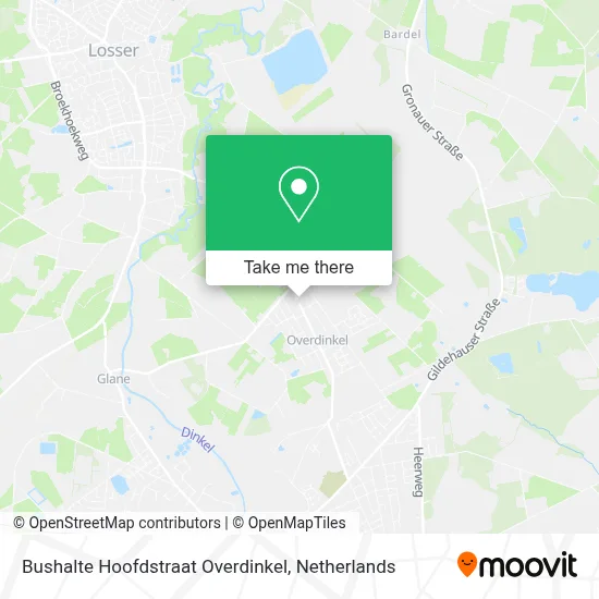 Bushalte Hoofdstraat Overdinkel map