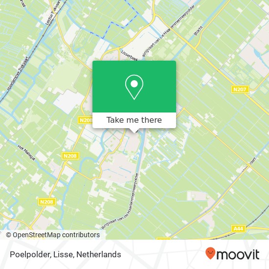 Poelpolder, Lisse Karte