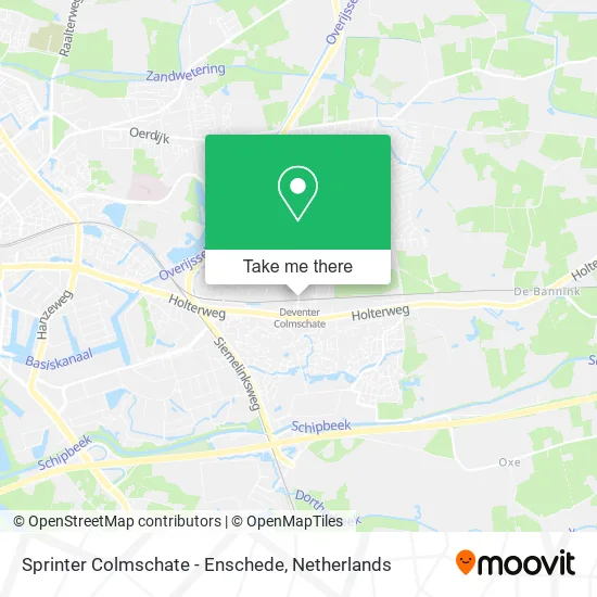 Sprinter Colmschate - Enschede map