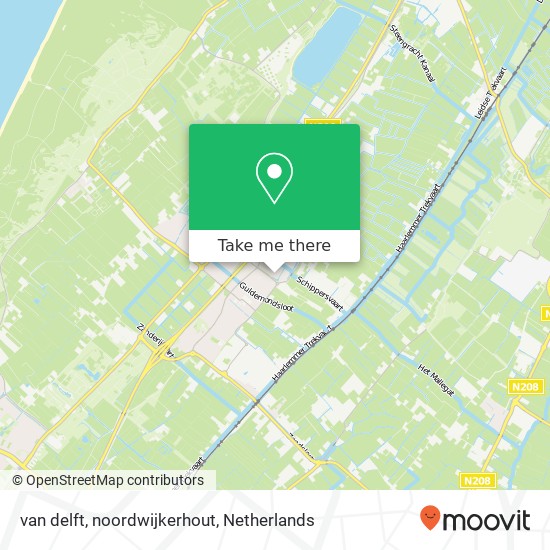 van delft, noordwijkerhout map