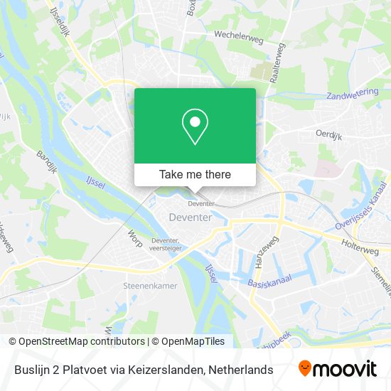 Buslijn 2 Platvoet via Keizerslanden Karte