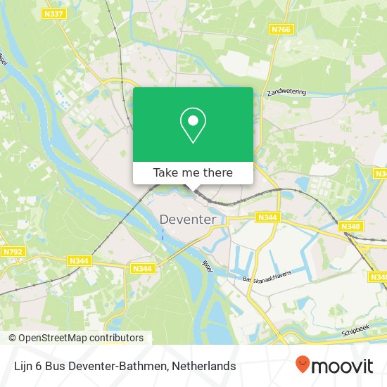 Lijn 6 Bus Deventer-Bathmen map