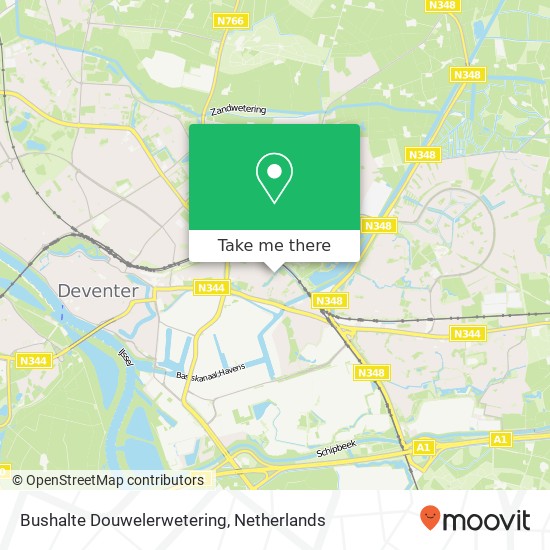 Bushalte Douwelerwetering map