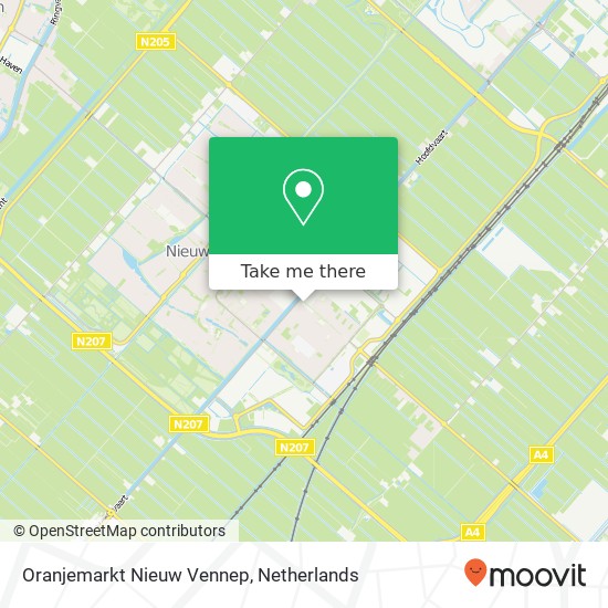 Oranjemarkt Nieuw Vennep map