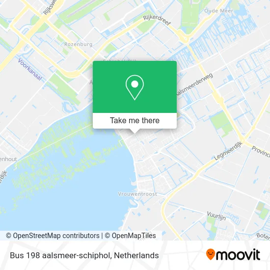 Bus 198 aalsmeer-schiphol map