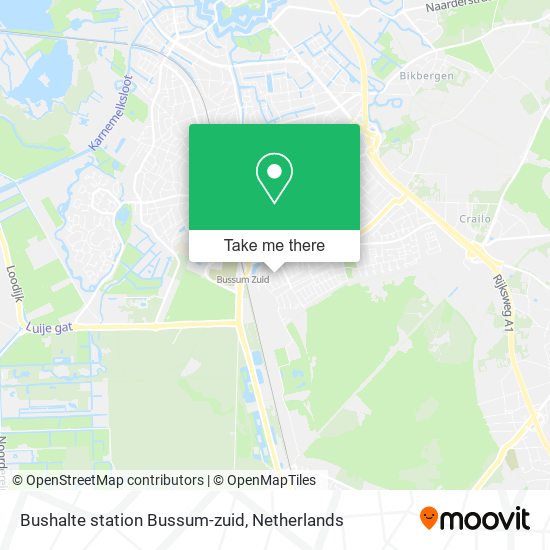 Bushalte station Bussum-zuid map