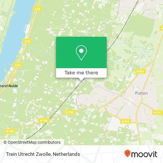 Trein Utrecht Zwolle map