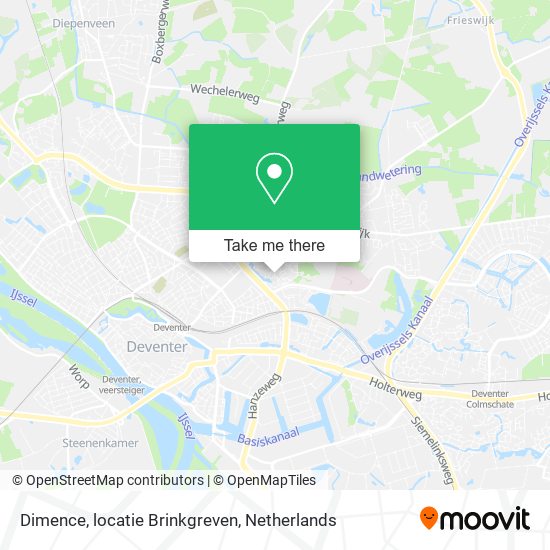 Dimence, locatie Brinkgreven map