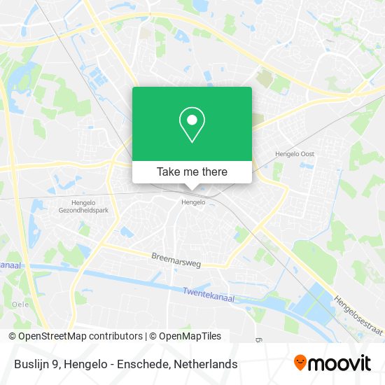 Buslijn 9, Hengelo - Enschede Karte