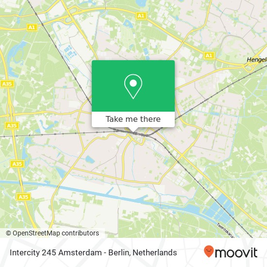 Intercity 245 Amsterdam - Berlin map