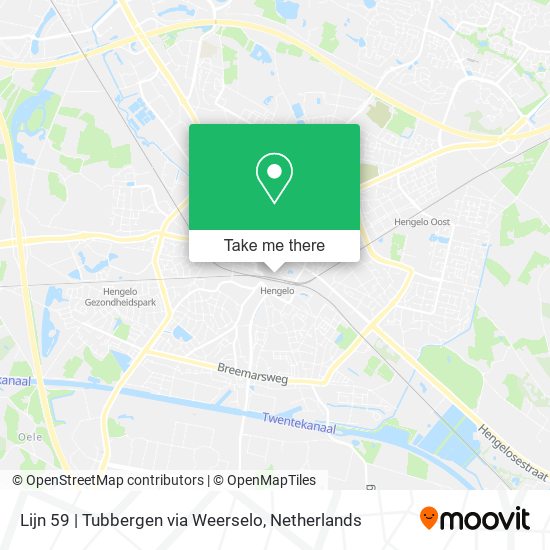 Lijn 59 | Tubbergen via Weerselo map