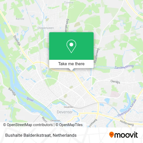 Bushalte Balderikstraat map