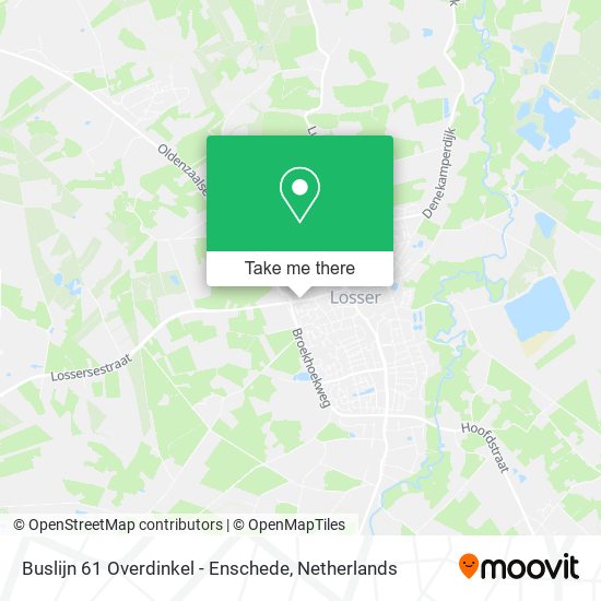 Buslijn 61 Overdinkel - Enschede Karte