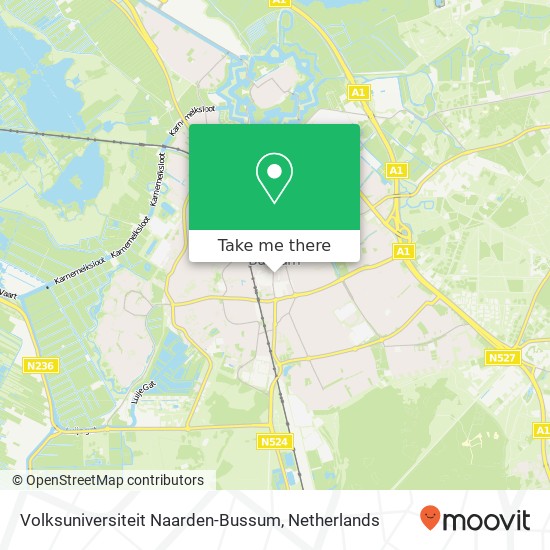 Volksuniversiteit Naarden-Bussum map