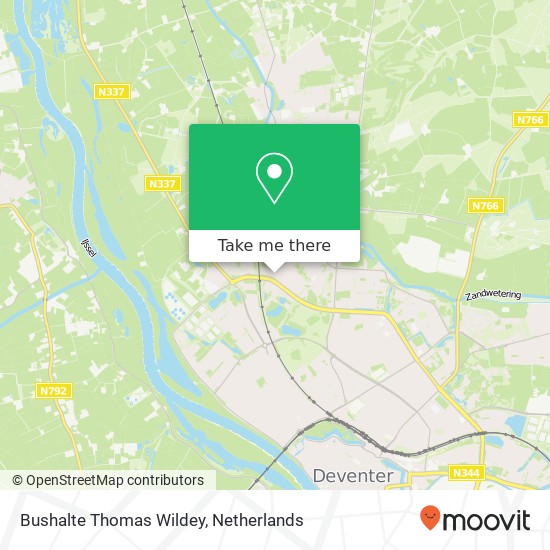 Bushalte Thomas Wildey map