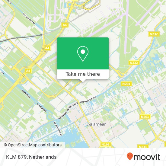 KLM 879 map