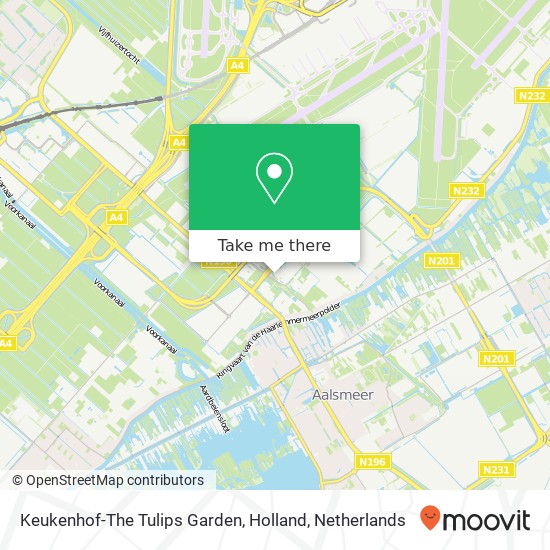 Keukenhof-The Tulips Garden, Holland map