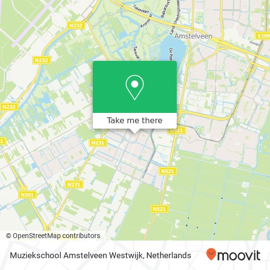 Muziekschool Amstelveen  Westwijk map